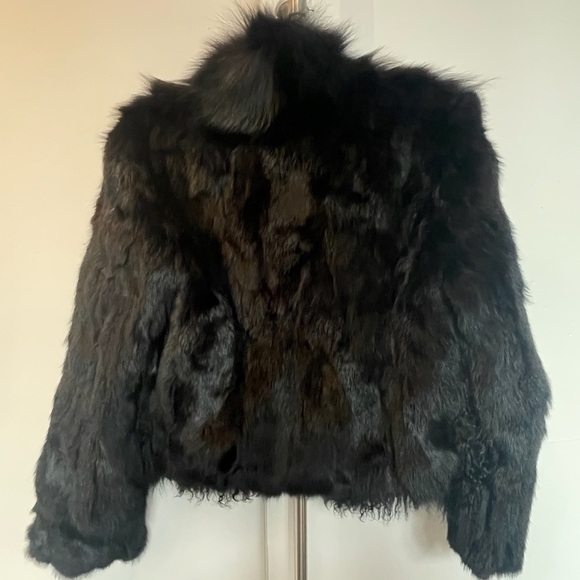 Adrienne Landau Faux Fur Black Jacket - Picture 3 of 3